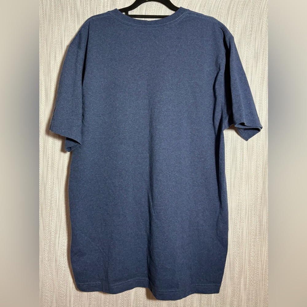 Carhartt Men's Dark Blue Tee with Neon Logo - Picture 2 of 3
